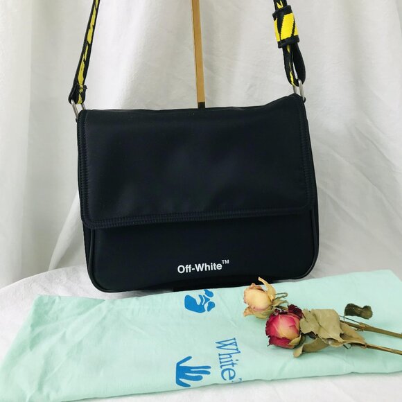 NEW Off-White - Logo Nylon Crossbody Bag In Black - Picture 2 of 12